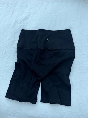 Spiritual Gangster Black Bike Shorts with Gold Logo